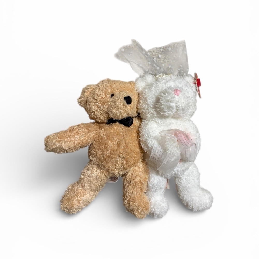 TY Beanie‎ Baby Blissful Married Wedding Congratulations Bear Plush Toy Retired